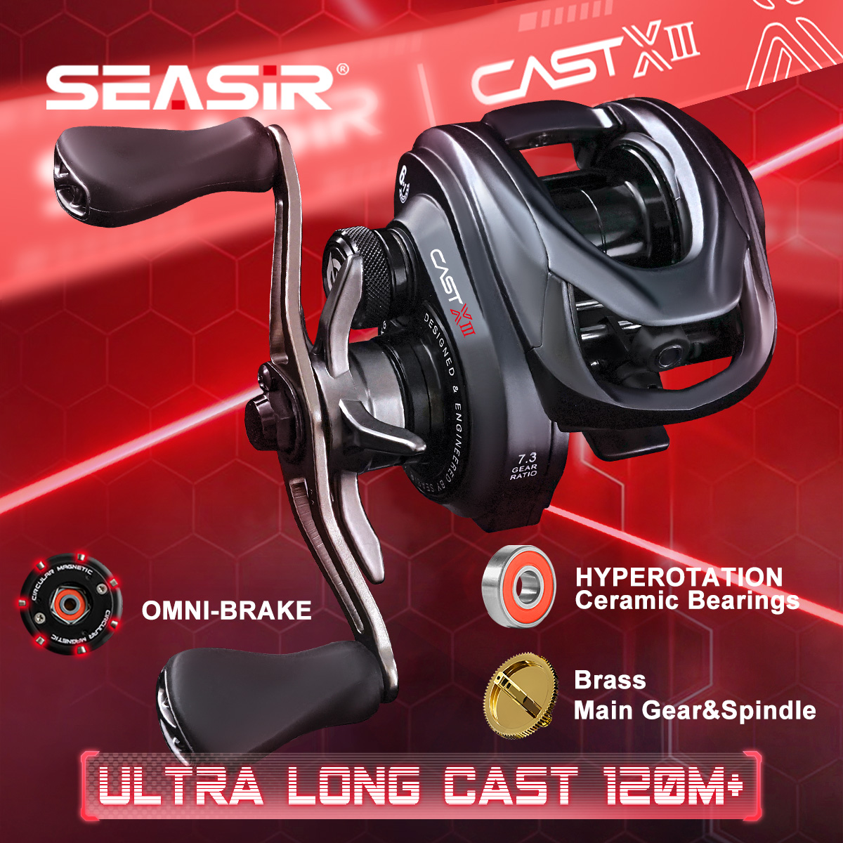 SEASIR CAST-X3 Baitcasting Ree - Abu Garcia Reel Max ulasan dan harga