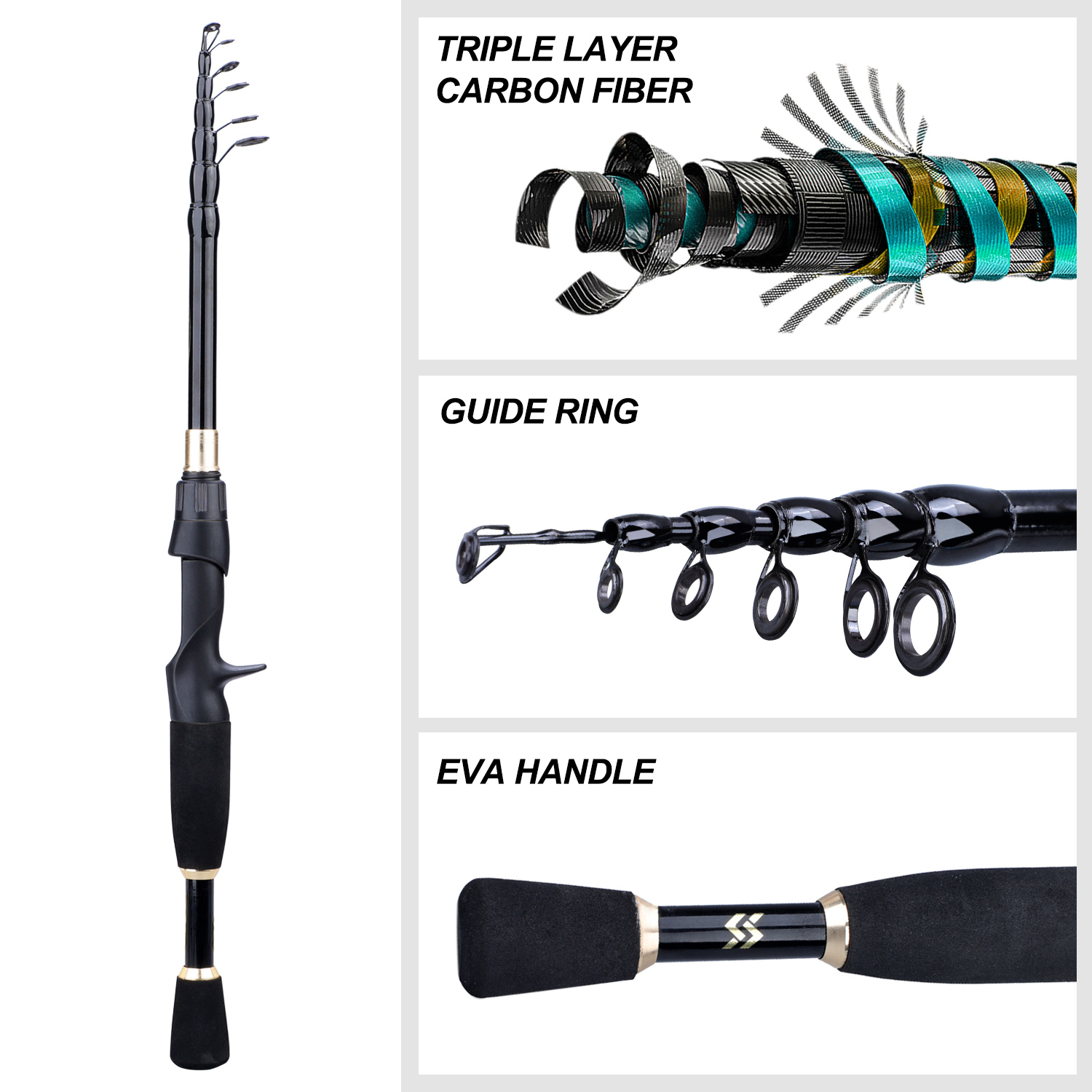 Sougayilang 1.8-2.4m Casting F - Spincast Reel ulasan dan harga